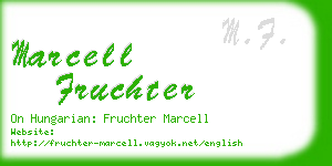 marcell fruchter business card